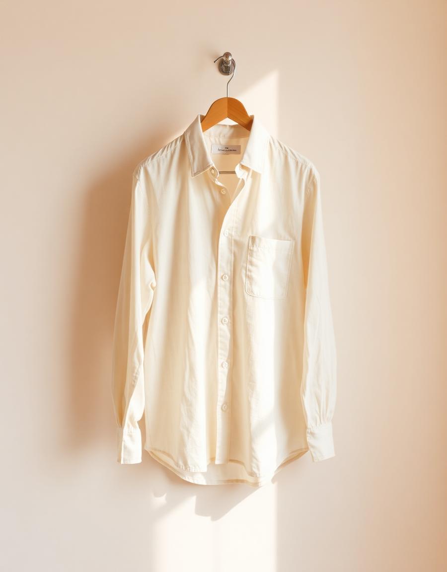 Classic Linen Overshirt in Sand / Ivory
