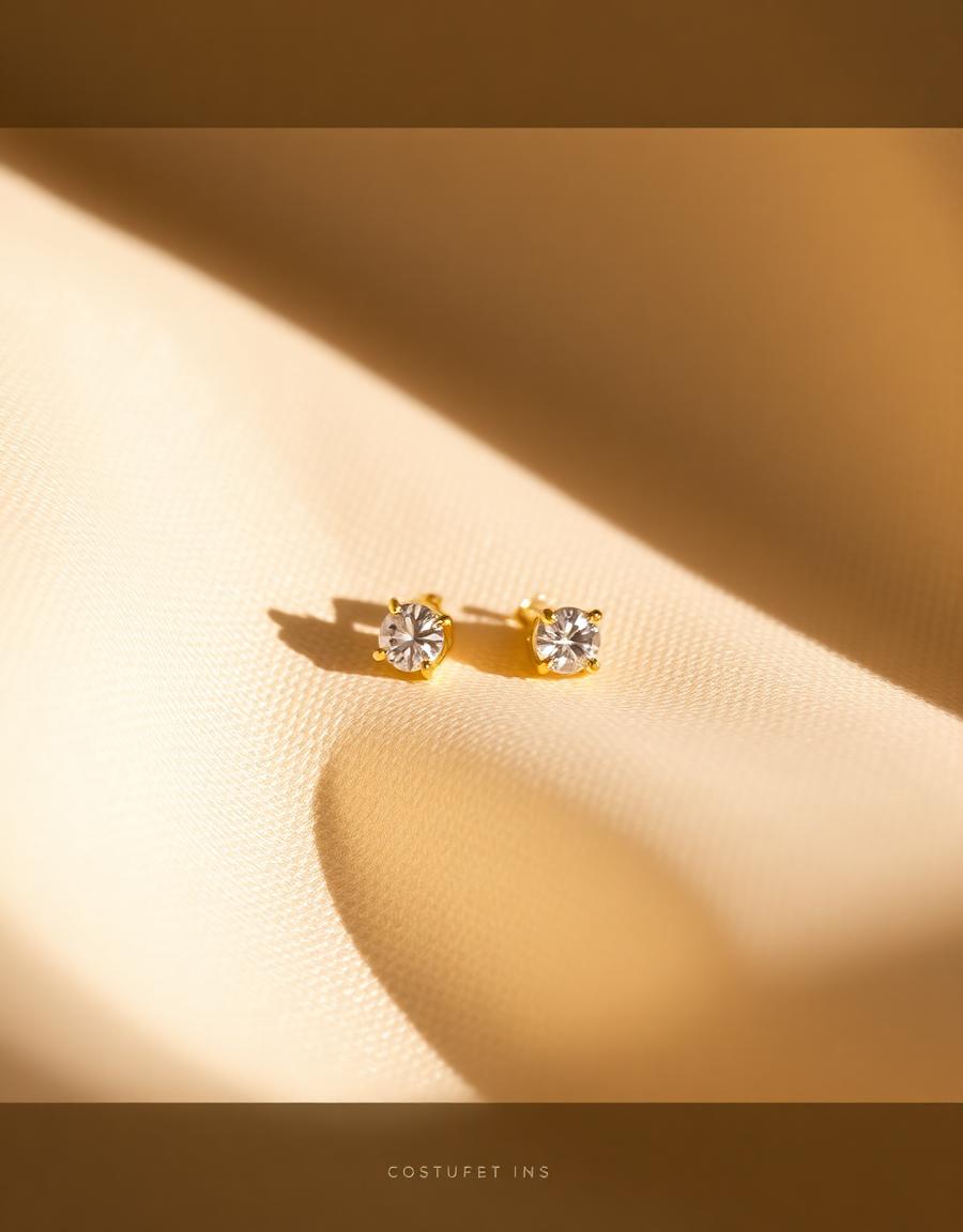 Sun-Kissed Studs in Gold